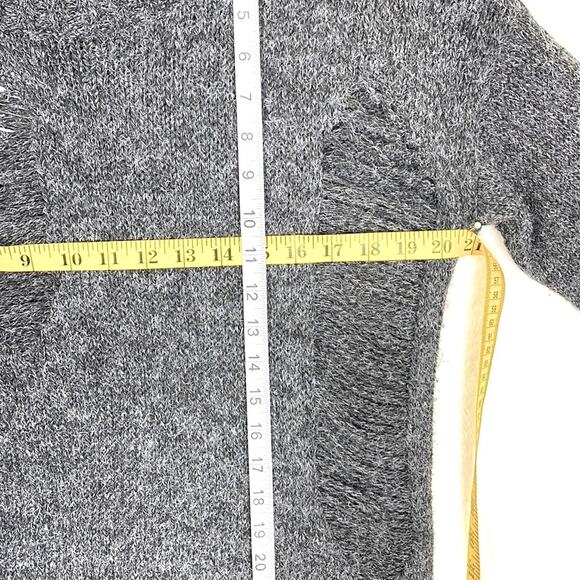 1804 Coin High Low Crew Neck Wool Blend S Grunge Sweater With Styled Holes/Runs - Picture 14 of 16